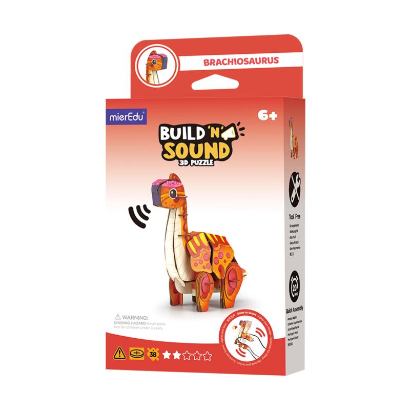 PUZZLE 3D. BUDUJ I SŁUCHAJ - BRACHIOSAURUS