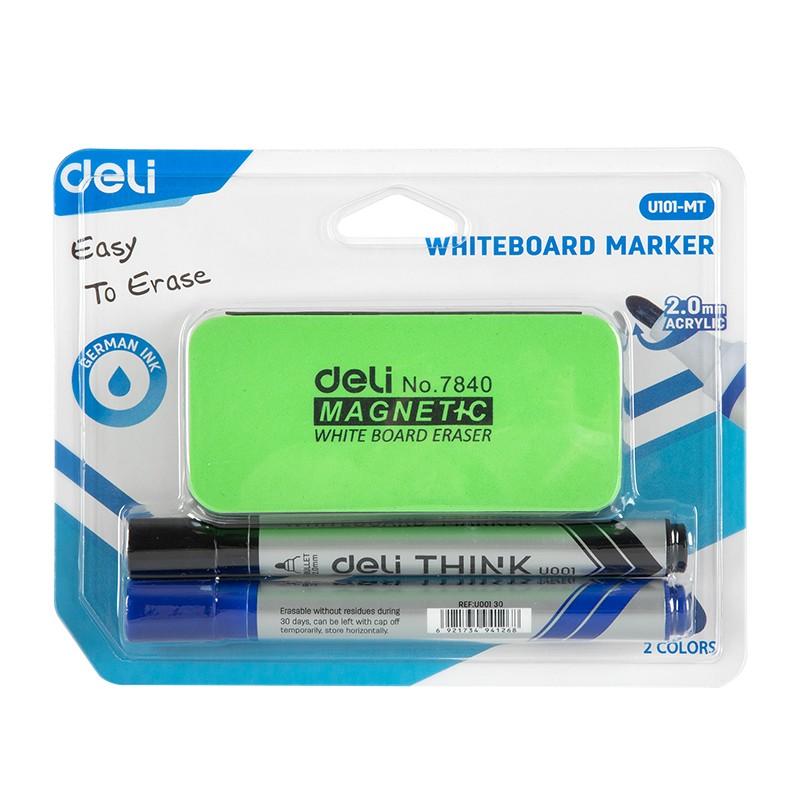MARKER SUCHOŚCIERALNY OKRĄGŁY 2MM CZARNYX1 NIEBIESKIX1 GĄBKA