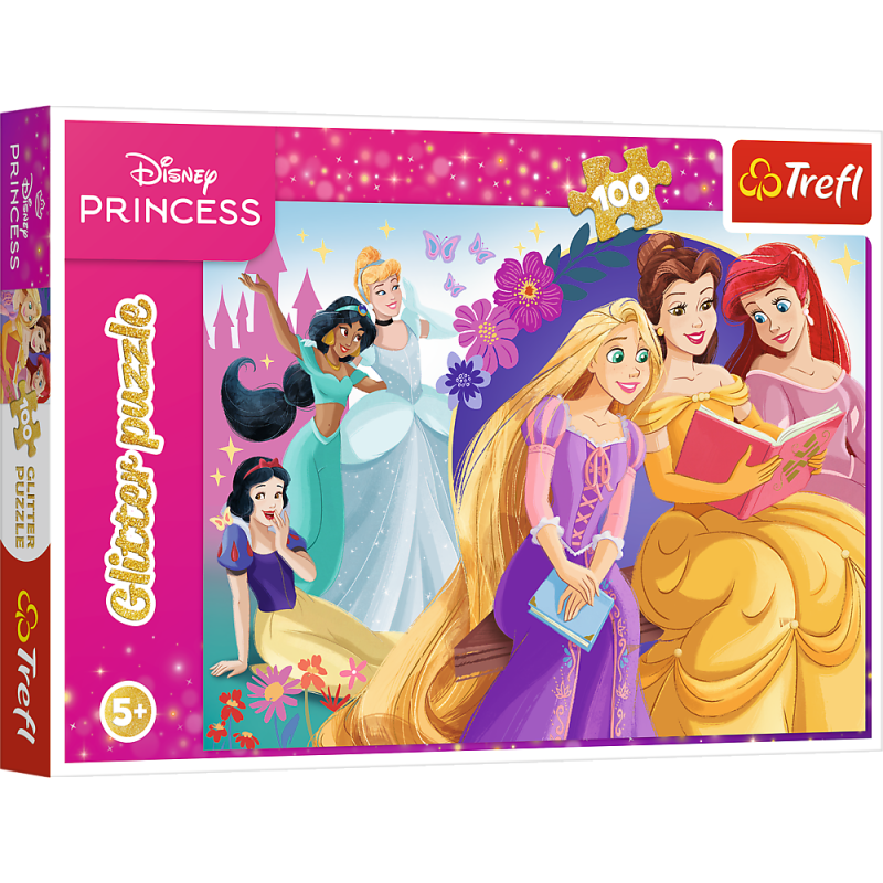 PUZZLE 100 TREFL GLITTER BLASK MAGII PRZYJAŹNI.PRINCESS