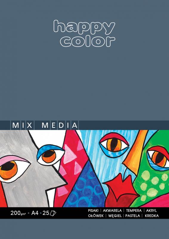 BLOK MIX MEDIA ART A4/25 200G HAPPY COLOR