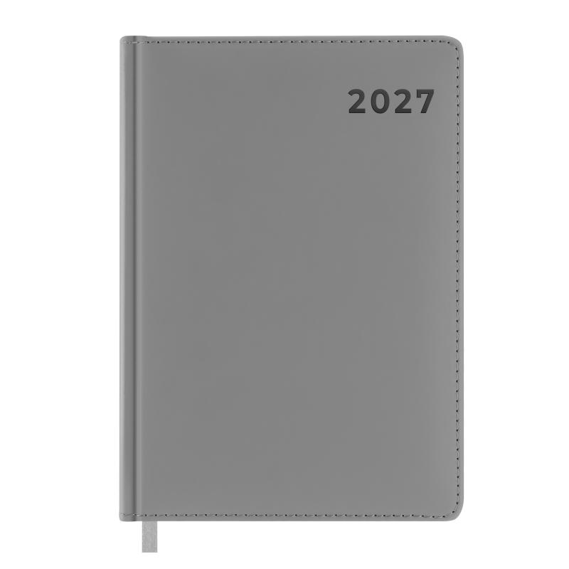 KALENDARZ KSIĄŻKOWY A4 DZIENNY SZARY 2027