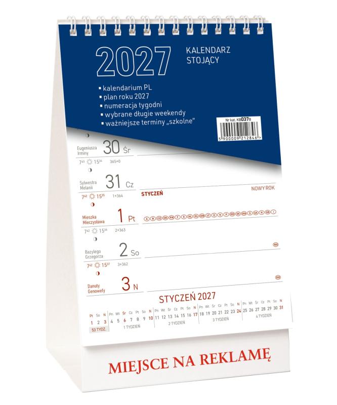 KALENDARZ STOJĄCY 2027