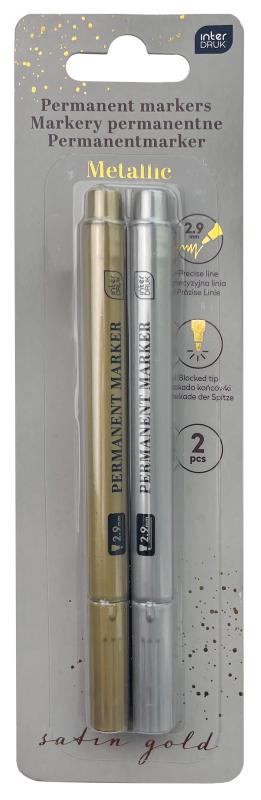 MARKERY METALICZNE SILVER/GOLD A/2