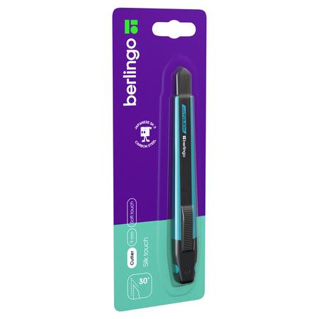 NÓŻ BERLINGO BIUROWY SILKTOUCH 9MM STAL SK2 OSTRZE O KĄCIE 30°