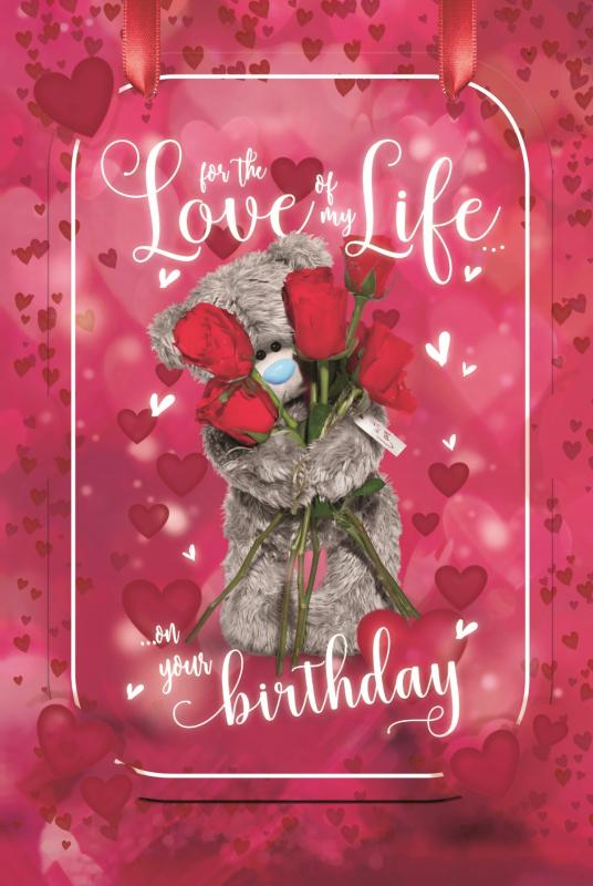KARTKA HOLOGRAFICZNA 3D FOR THE LOVE OF MY LIFE