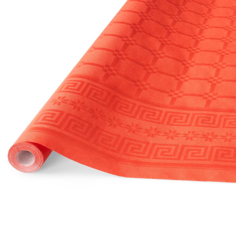 OBRUS PAP. DAMAS CZERWONY 1,18X6 M ROLKA 2-STRONNIE BARWIONY