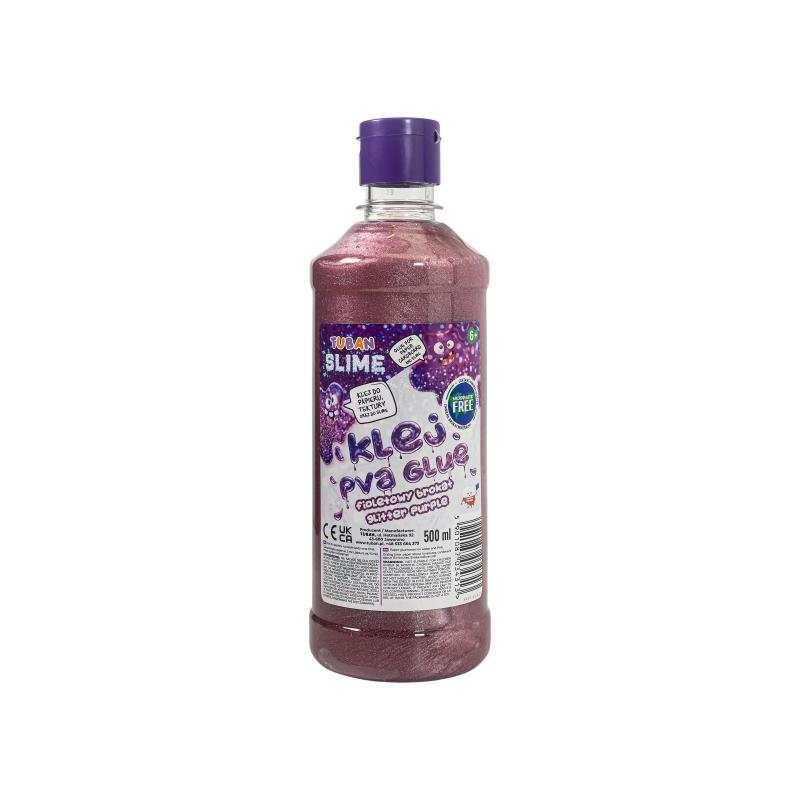 KLEJ PVA BROKATOWY FIOLETOWY 500ML