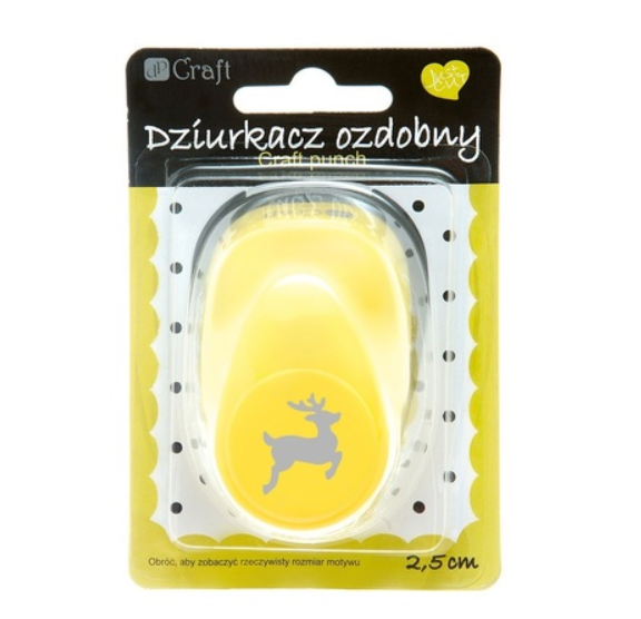 DZIURKACZ OZDOBNY 2,5CM RENIFER #ŚWIĘTA