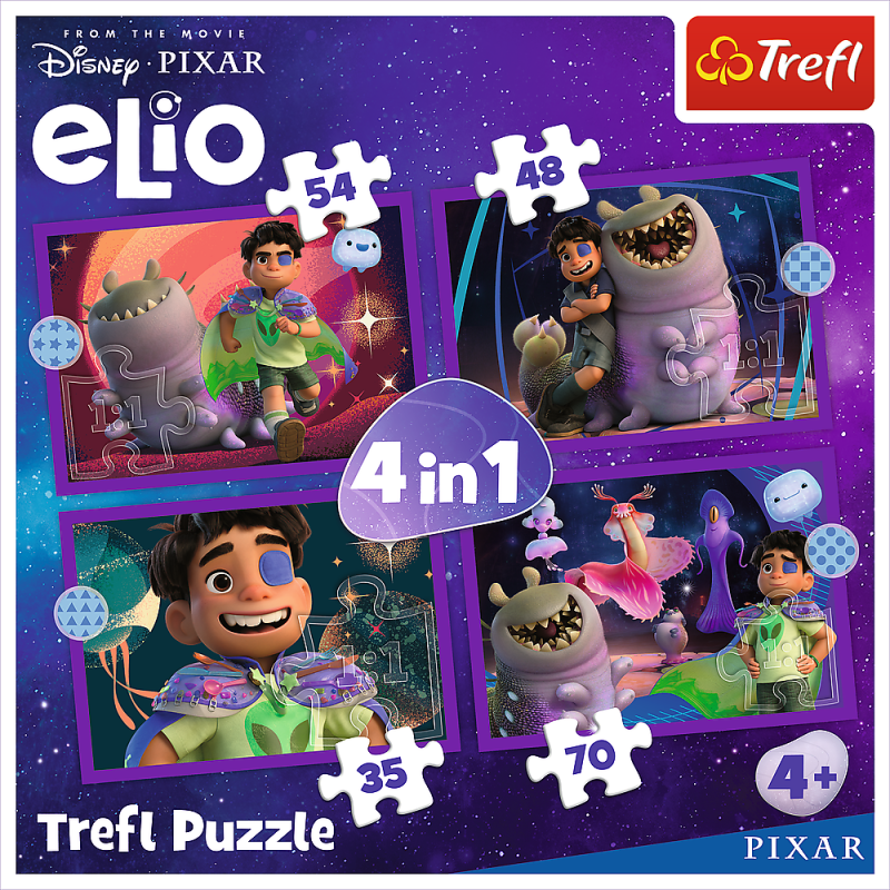 PUZZLE 4W1 TREFL POZAZIEMSKIE MISJE ELIO