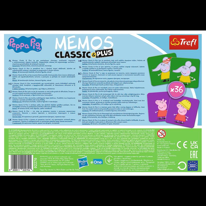 GRA TREFL MEMOS CLASSIC&PLUS ŚWINKA PEPPA