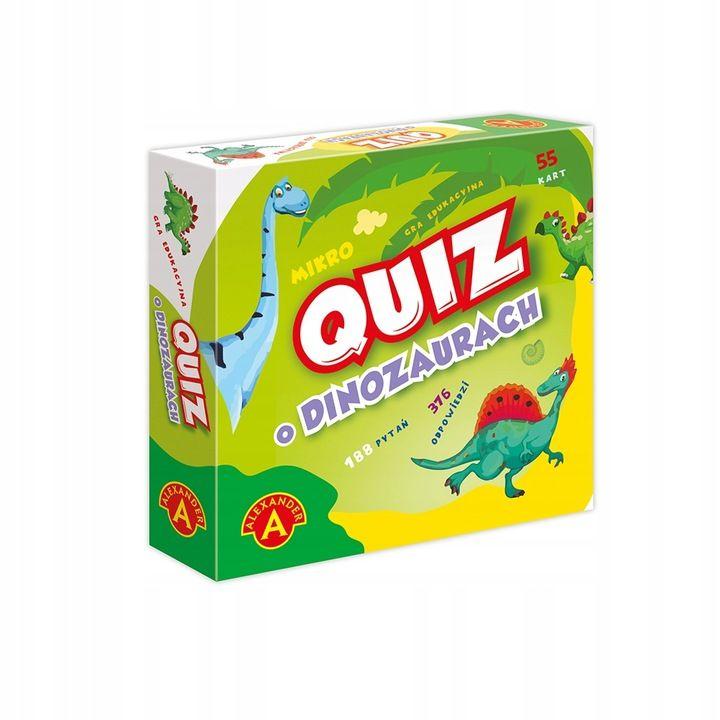 QUIZ O DINOZAURACH KIESZONKOWA GRA EDUKACYJNA