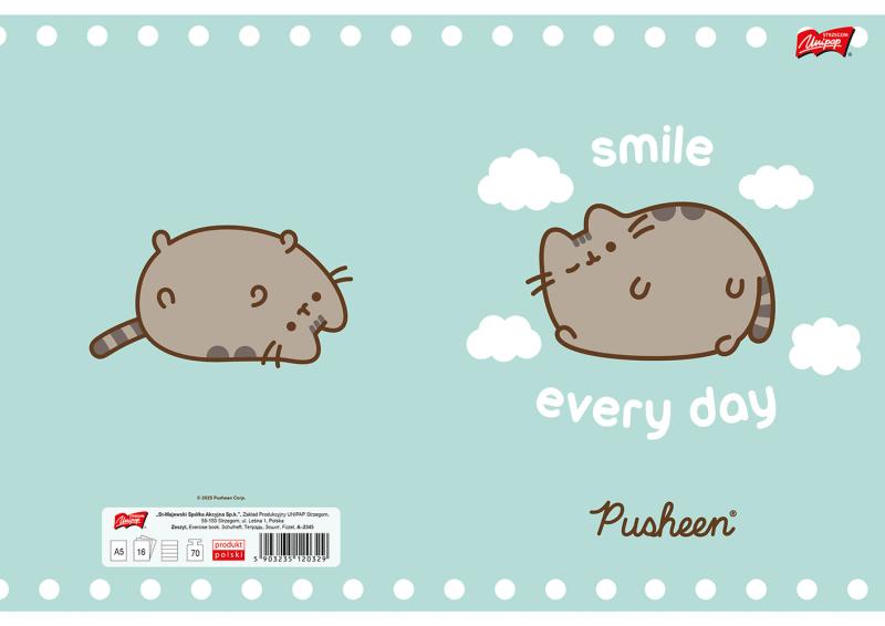 ZESZYT A5/32= LAMINOWANY PUSHEEN