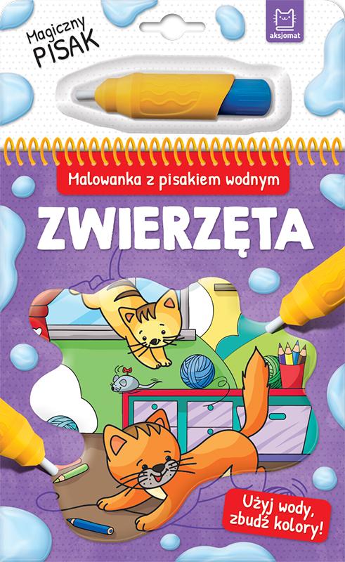 KSIĄŻECZKA MALOWANKA Z PISAKIEM WODNYM.ZWIERZĘTA