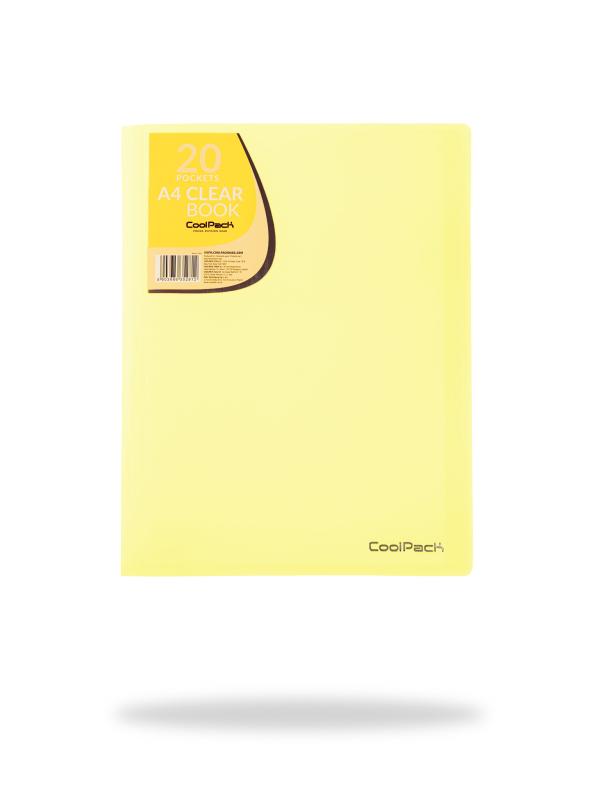 TECZKA CLEAR BOOK 20 KOSZULEK CP - PASTEL / POWDER LEMON