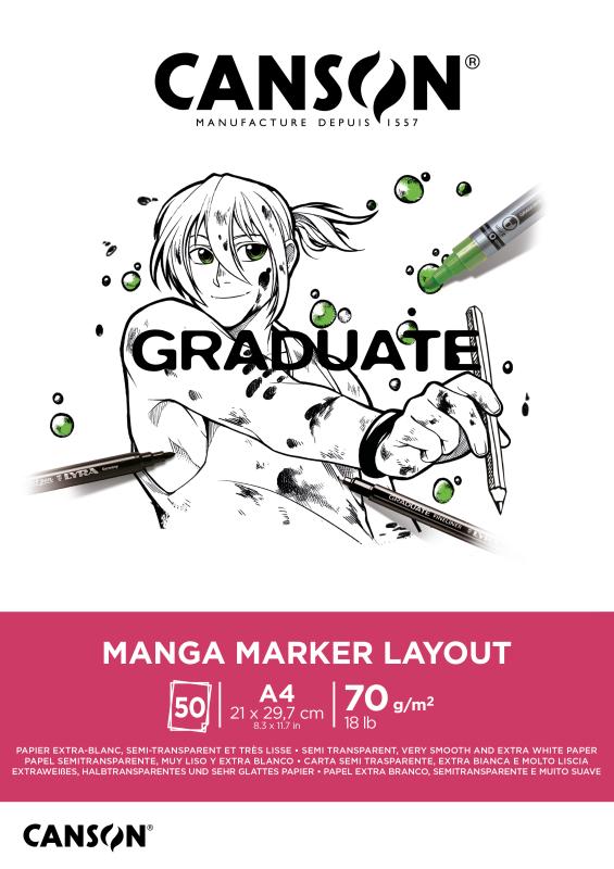 BLOK RYSUNKOWY A4/50A 70G MANGA LAYOUT GRADUATE