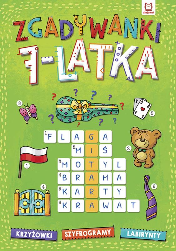 KSIĄŻECZKA ZGADYWANKI SIEDMIOLATKA.KRZYŻÓWKI,SZYFROGRAMY,LABIRYNTY