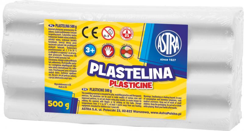 PLASTELINA 500G ASTRA BIAŁA