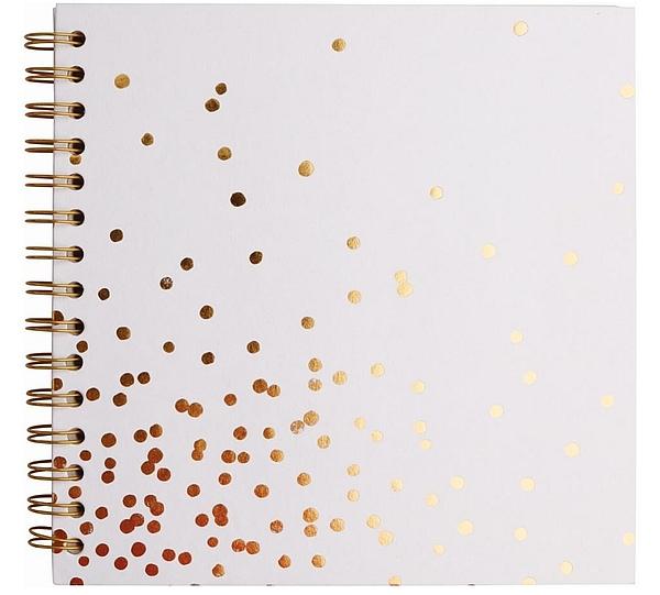 ALBUM NA SPIRALI GOLDEN DOTS 20X20CM 30 ARK. KREM 180G/M2 HAPPY COLOR