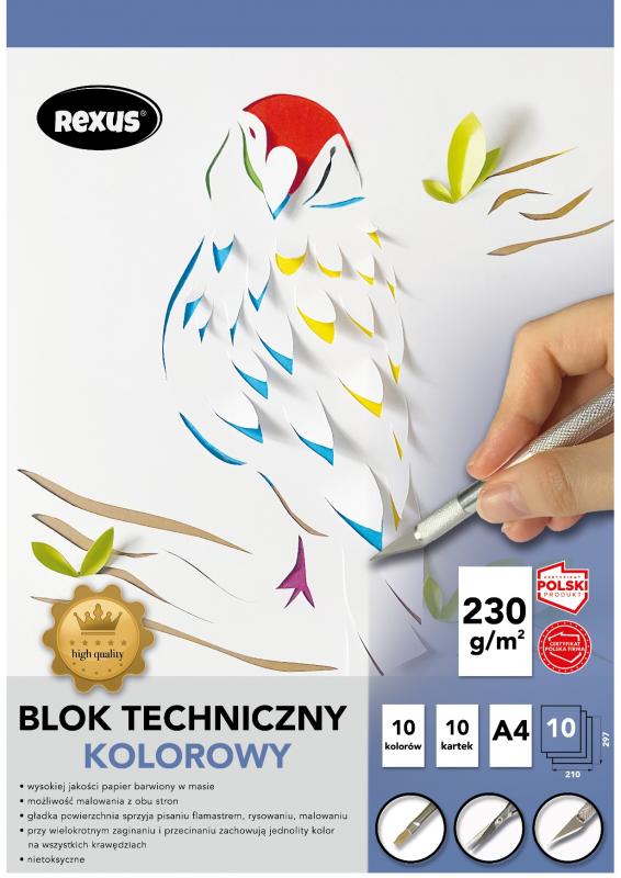 BLOK TECHNICZNY A4/10 KOLOROWY BENIAMIN PREMIUM