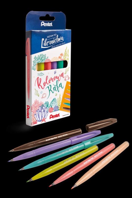 ZESTAW PISAKÓW BRUSH SIGN PEN A6 KOLOROWA RAFA
