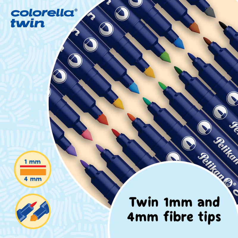 FLAMASTRY 10 PELIKAN COLORELLA TWIN