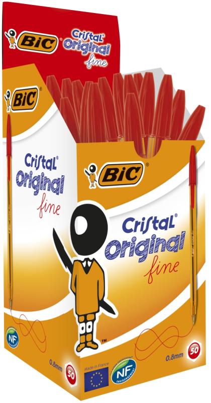 DŁUGOPIS BIC CRISTAL FINE CZERWONY A50