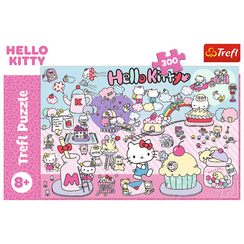 PUZZLE 300 TREFL POZNAJ ŚWIAT HELLO KITTY