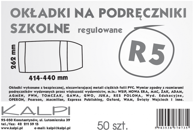 OKŁADKA R5 KALPI WYS, 26,2 A/50