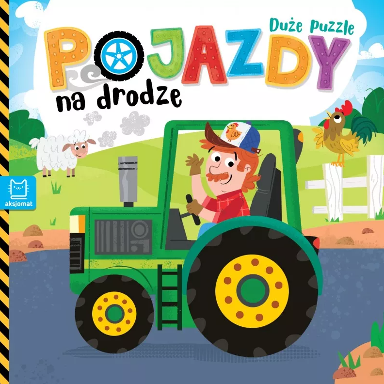 KSIĄŻECZKA POJAZDY NA DRODZE.DUŻE PUZZLE