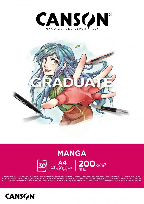 BLOK RYSUNKOWY A4/50A 200G MANGA GRADUATE