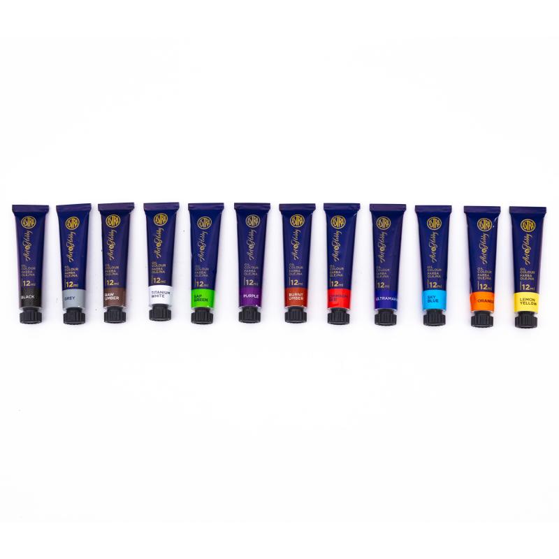 ZESTAW FARB OLEJNYCH ASTRA ART&HOBBY 12 kol x12 ml