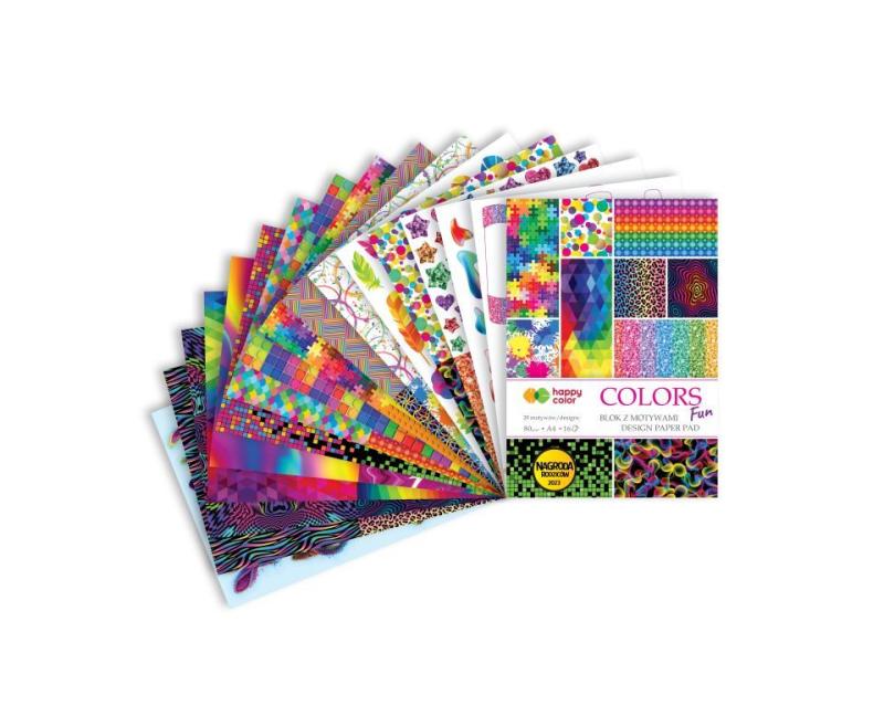 BLOK Z MOTYWAMI A4/16 COLORS FUN 80G GDD