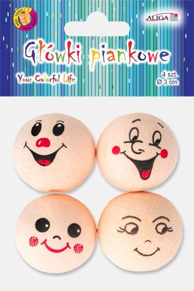 GŁÓWKI PIANKOWE PJG-3812 MIX 3CM OP.4szt.