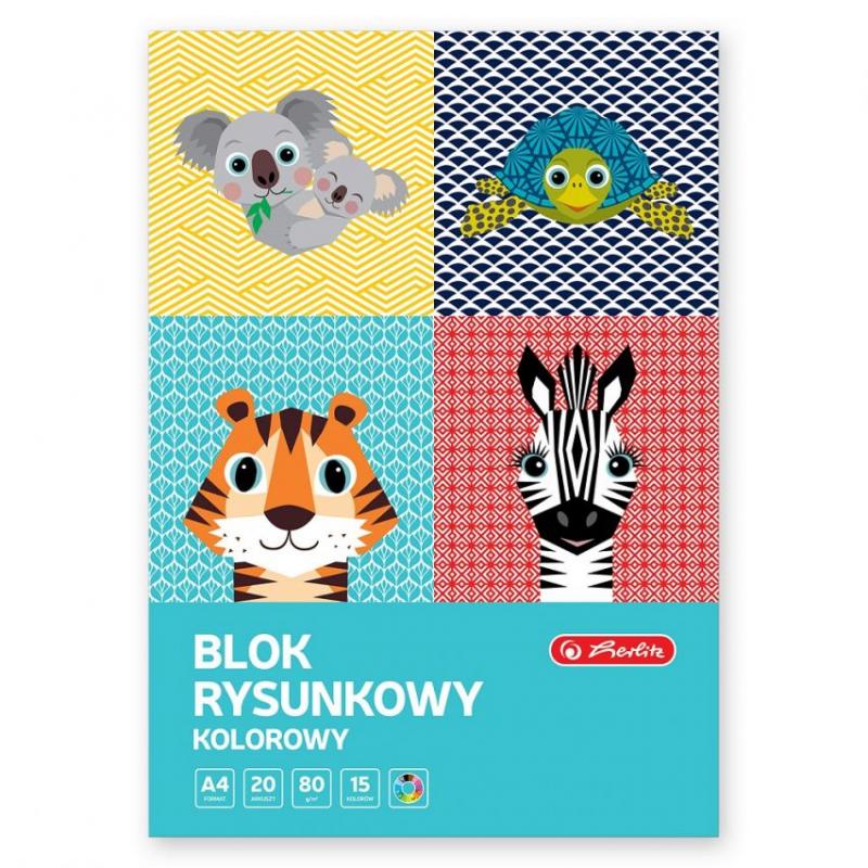 BLOK RYSUNKOWY KOL. A4 20K CUTE ANIMALS