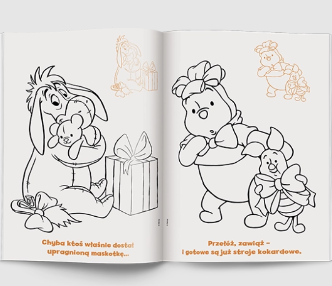 KSIĄŻECZKA DISNEY KUBUŚ I PRZYJACIELE. KOLOROWANKA Z NAKLEJKAMI
