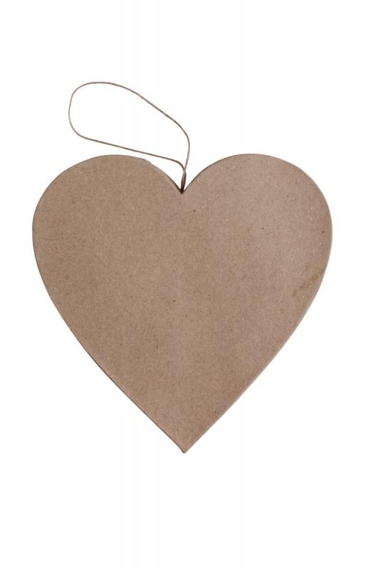 KSZTAŁT Z PAPIER MACHE BIG HEART 19x2.5CM