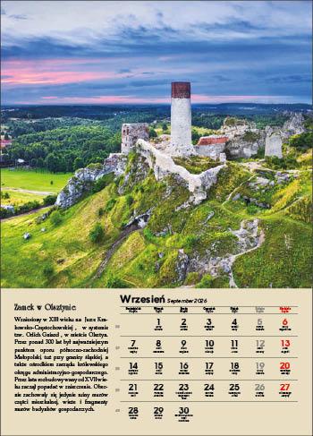 KALENDARZ WIELOPLANSZOWY POLSKA ZAMKI I PAŁACE JOTAN STANDARD
