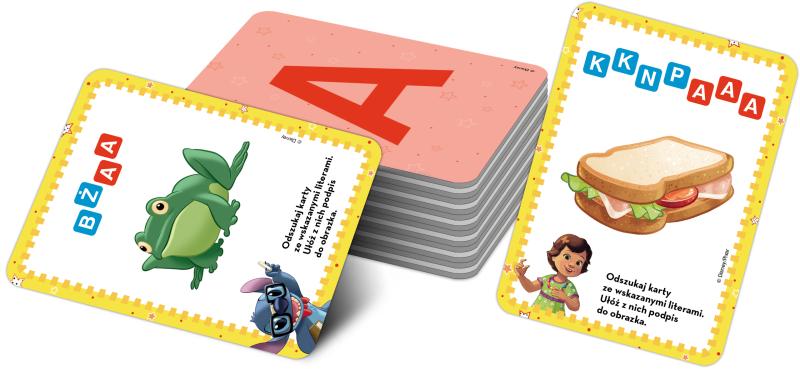 KSIĄŻECZKA DISNEY UCZY MIX.ELEMENTARZ.UKŁADAM WYRAZY.KARTY