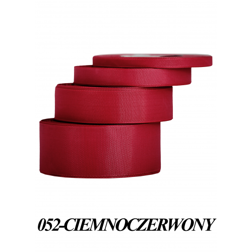 WSTĄŻKA RYPSOWA, 6MM/22MB, CIEMNOCZERWONA