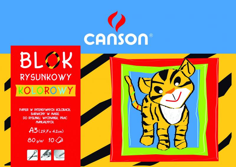 BLOK RYSUNKOWY A3/10 KOLOR CANSON 80G A10