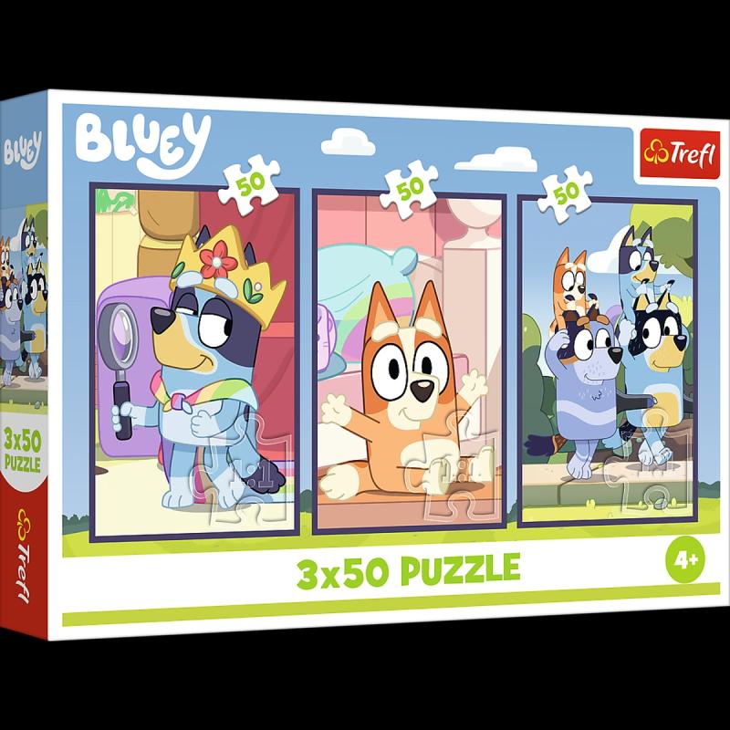 PUZZLE 3X50 TREFL RODZINA BLUEY
