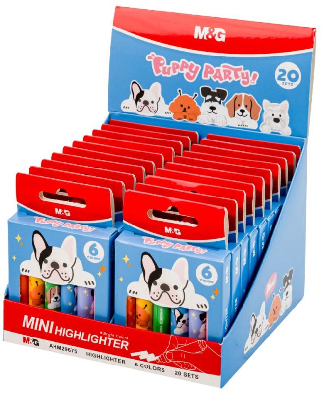 ZAKREŚLACZE MINI PUPPY PARTY 6KOL MG