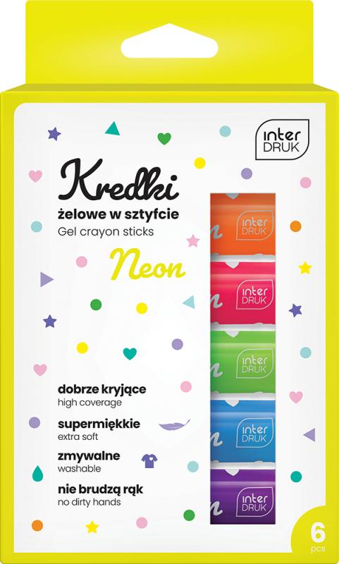 KREDKI ŻELOWE W SZTYFCIE NEON