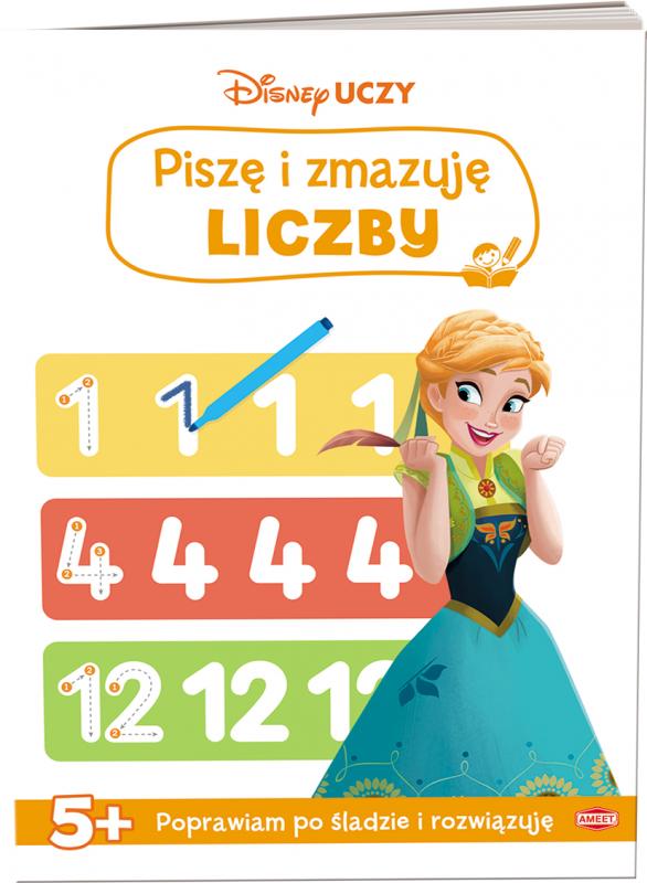 KSIĄŻECZKA DISNEY UCZY KRAINA LODU. PISZĘ I ZMAZUJĘ LICZBY