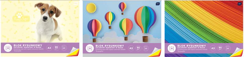 BLOK RYSUNKOWY A3/20 KOLOROWY INTERDRUK