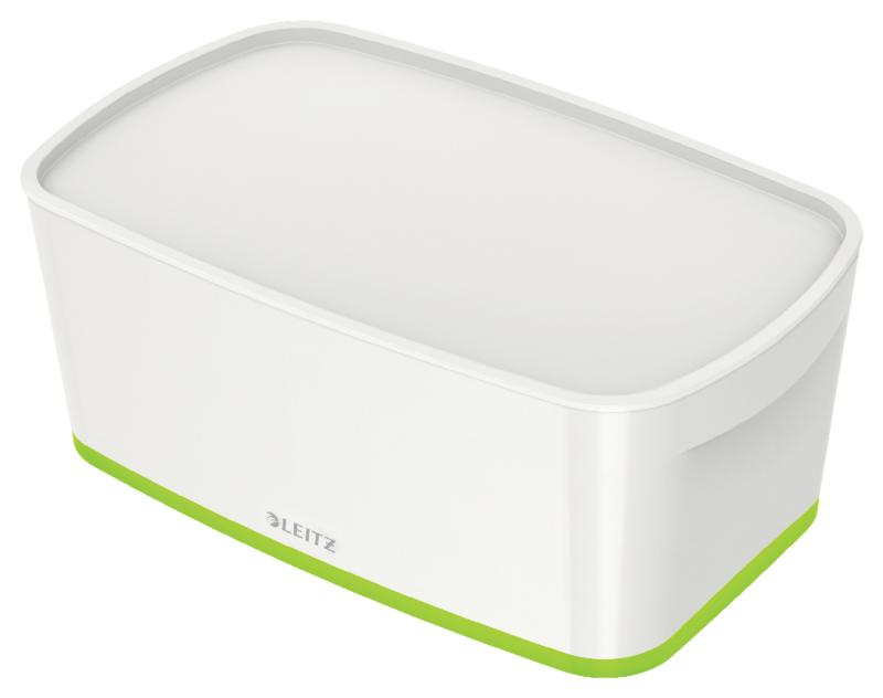 POJEMNIK MYBOX MAŁY Z POKR. BIAŁO-ZIELONY