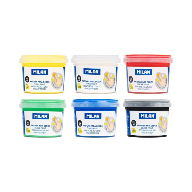 FARBY 6 DO MALOWANIA PALCAMI 100ML MILAN