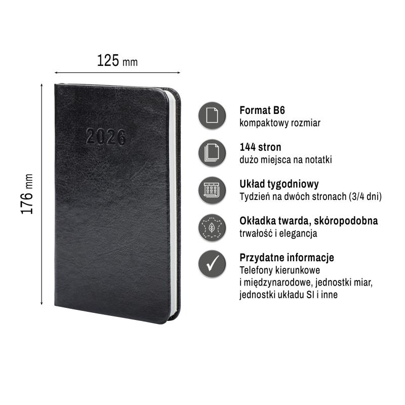 KALENDARZ A7 PREMIUM LUX TYGODNIOWY AREX