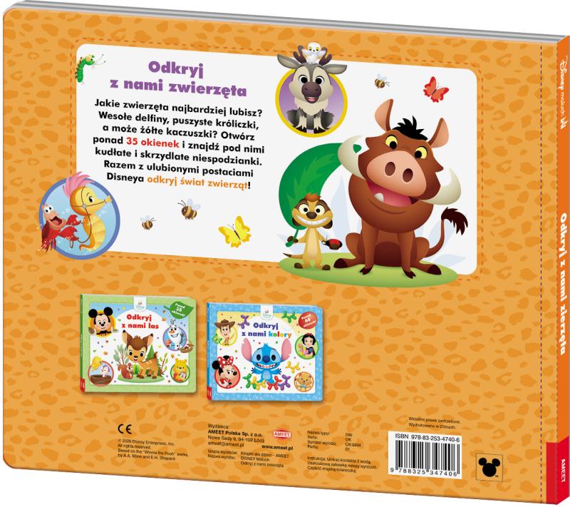 KSIĄŻECZKA DISNEY MALUCH.ODKRYJ Z NAMI ZWIERZĘTA