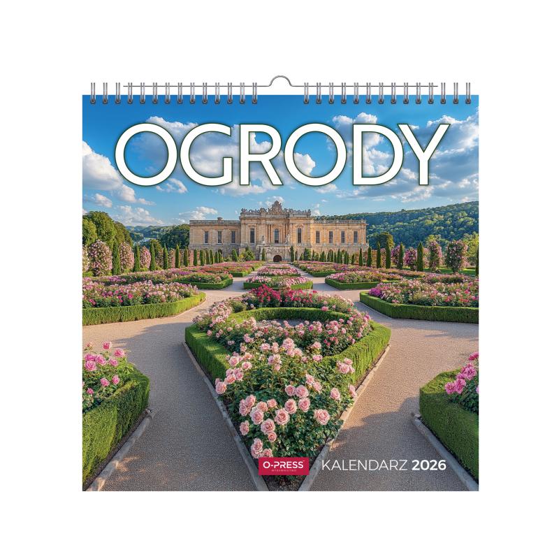 KALENDARZ ŚCIENNY 33X33 OGRODY AREX SPIRALA